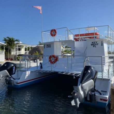 back view of the Miss Lora Boat