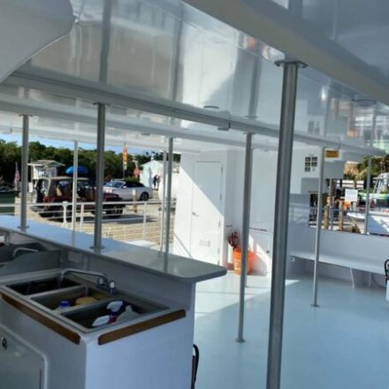 Kitchen on the Miss Lora Boat