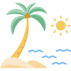 Palm Tree Beach Icon