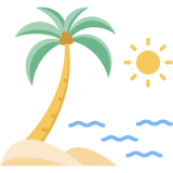 Palm Tree Beach Icon