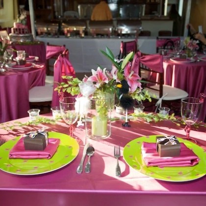 Wedding dinner table